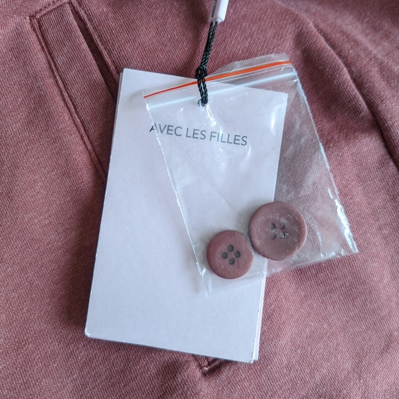 AVEC LES FILLES French Terry Mauve Pink Shacket Size Small - Picture 11 of 13